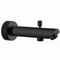 Round Tub Spout with Diverter, Matte Black